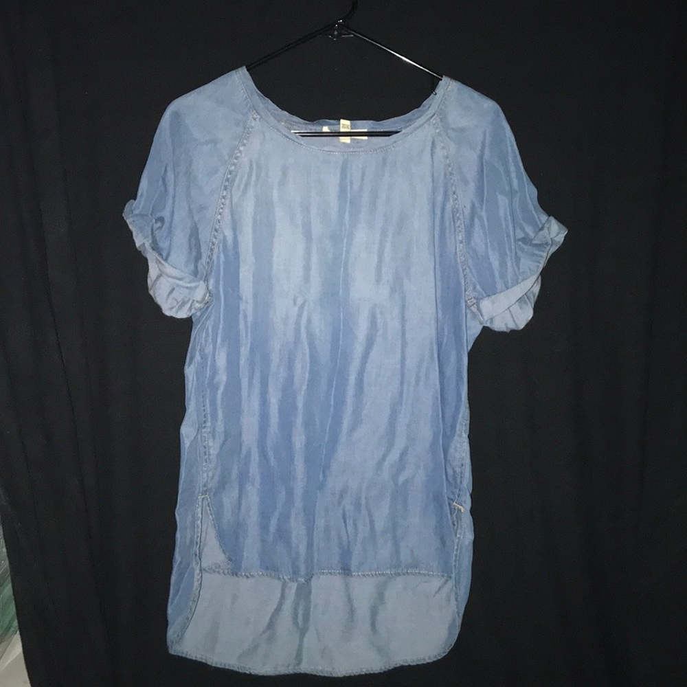 Short sleeve denim top